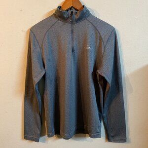 PARADOX SMALL GRAY MEN'S LONG-SLEEVE 1/3 ZIP TOP